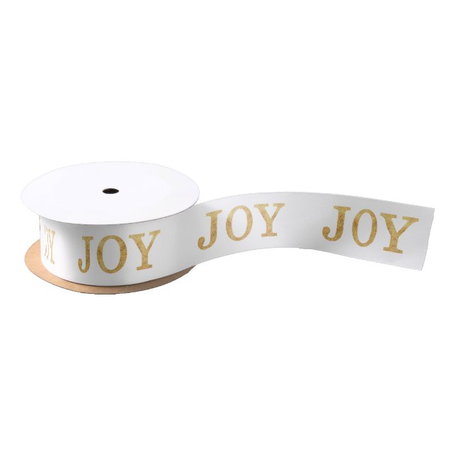 JOY (gold) Satin Ribbon (Spool)