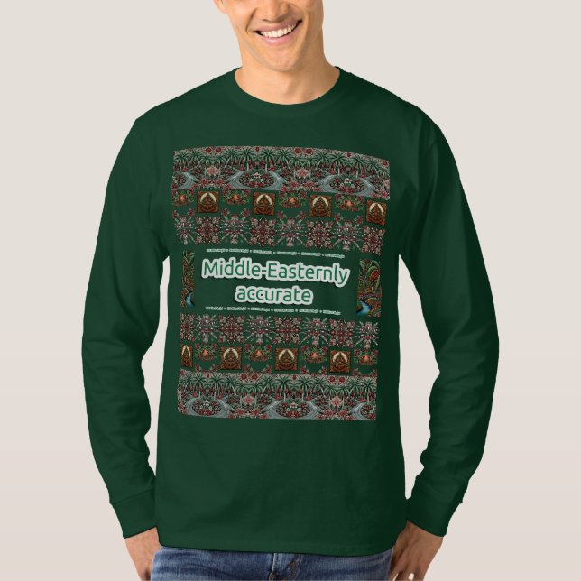 Joy Green Middle Easternly Accurate Christmas Ugly T-Shirt (Front)