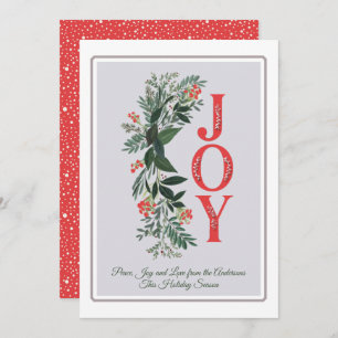 Joy Greenery Classic Gray Frame Peace Love Holiday