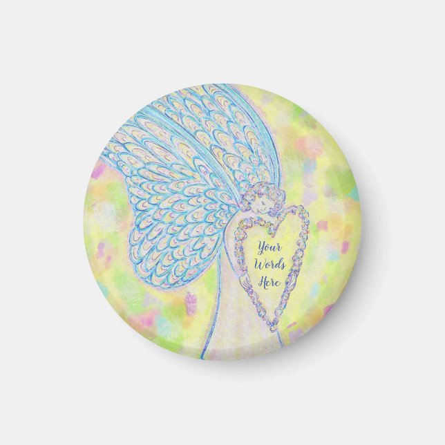 Joy Guardian Angel Art Custom Fridge Magnets (Front)