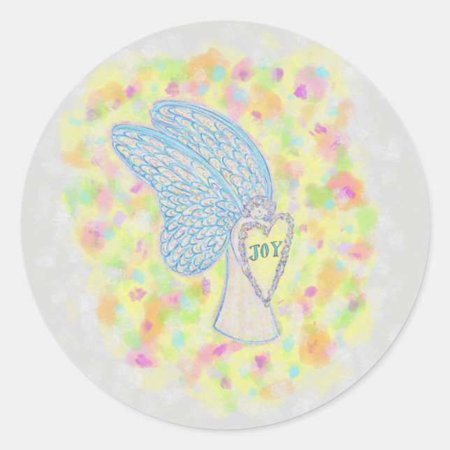 Joy Guardian Angel Art Custom Sticker Decals (Front)
