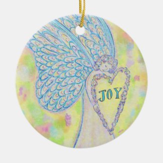 Joy Guardian Angel Custom Holiday Gift Ornaments