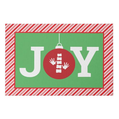 JOY Hands & Spine Ornament Chiropractic Lg Holiday Faux Canvas Print