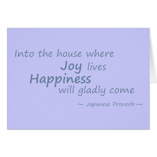 Joy, happiness lt blue cards (Front Horizontal)