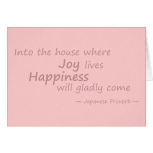 Joy, happiness pink cards