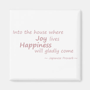 Joy, happiness pink magnet