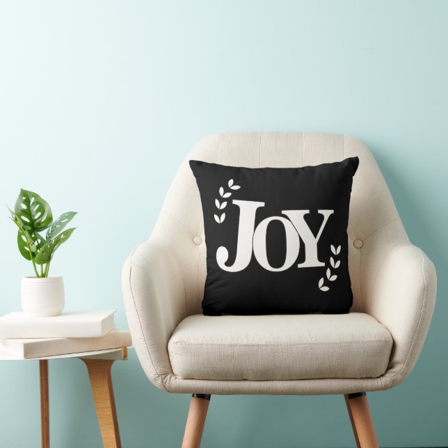 Joy Happy  Throw Pillow (Chair)