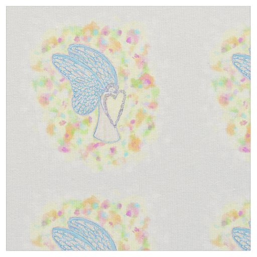 Joy Heart Guardian Angel Fabric Art Material
