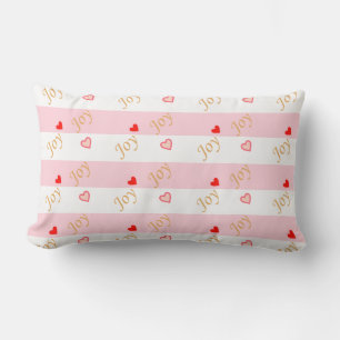 Joy Heart Pattern Lumbar Pillow