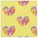 Joy Hearts Rainbow Fabric Art Material