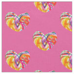 Joy Hearts Rainbow Fabric Art Material