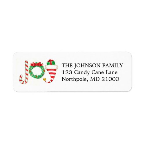 Joy Holiday Address Labels