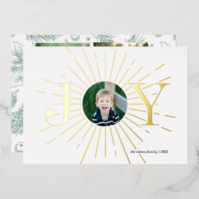 Joy Holiday Photo Card, Joyful, Child, Religious (Front/Back)