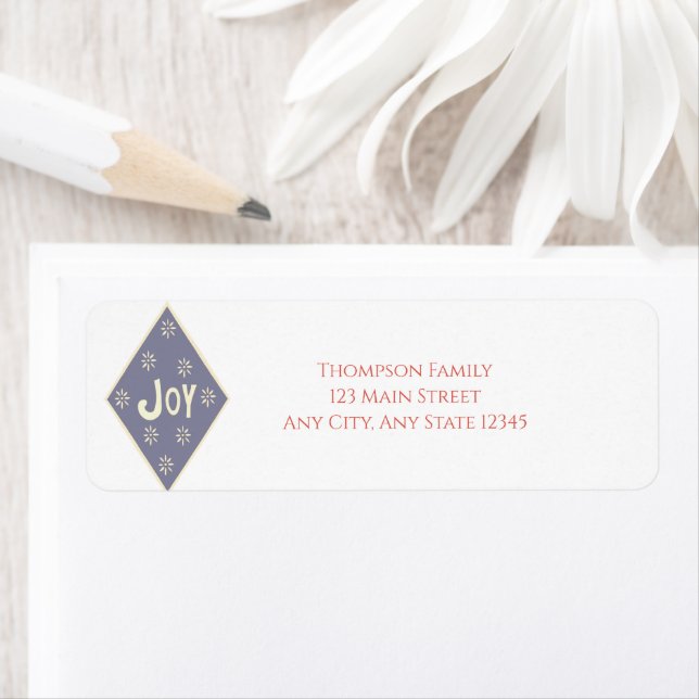 Joy Holiday Return Address Label (Insitu)