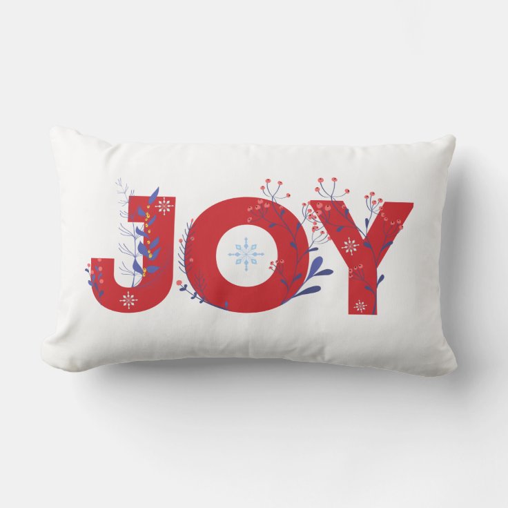 Joy Holiday Throw Pillow Zazzle