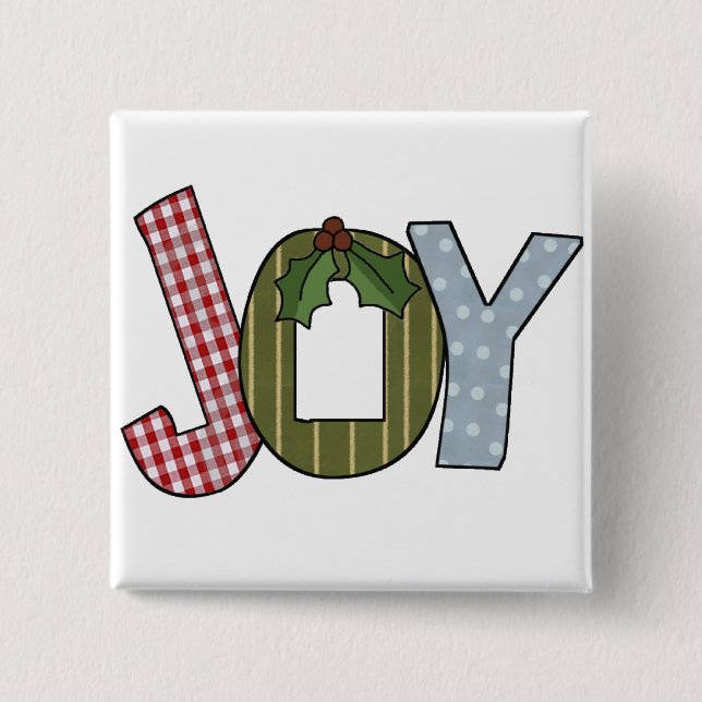 JOY Holiday Tshirts and gifts Button (Front)