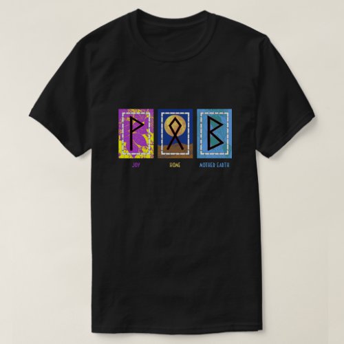 Joy _ Home _ Mother Earth Rune Triptych  T_Shirt