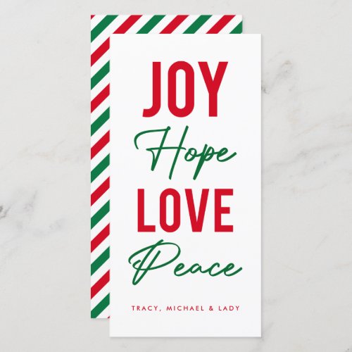 JOY HOPE LOVE PEACE