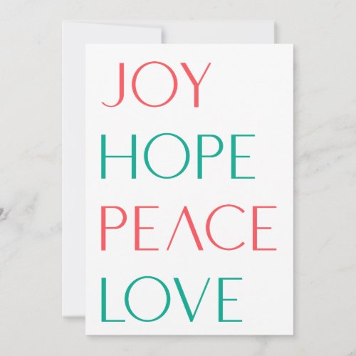 Joy Hope Love Peace