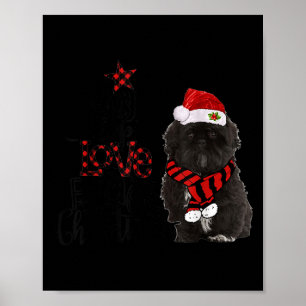 Joy Hope Love Peace Christmas Black Shih Tzus 2020 Poster