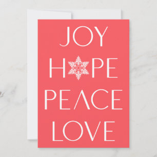 Joy, Hope, Love, Peace Red All the Favs