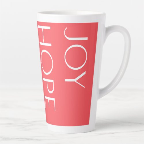 Joy Hope Love Peace Red Latte Mug