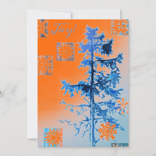 Joy! Hot orange seasonal card (Front)
