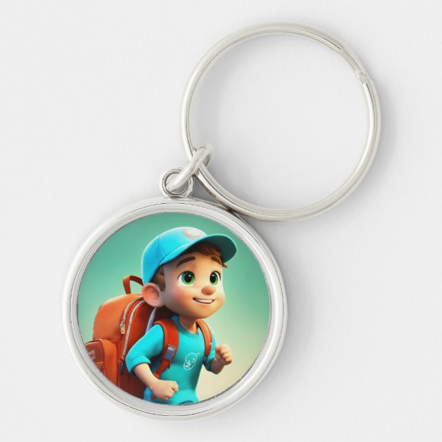 Joy in Miniature: Happy, Funny, Cute Baby Keychain (Front)