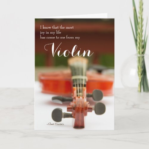 Joy in My Violin Quote Card