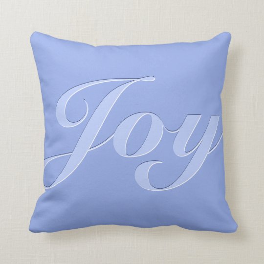 Joy In Periwinkle Blue Throw Pillow Zazzle Com