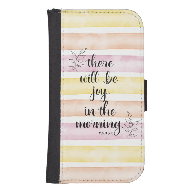 Joy in the morning samsung galaxy wallet case (Front)