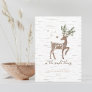 Joy In the Simple Things Birch Bark Woodgrain Deer Holiday Card