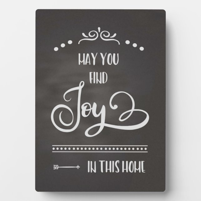 Joy in this Home-Chalkboard Plaque (Front)