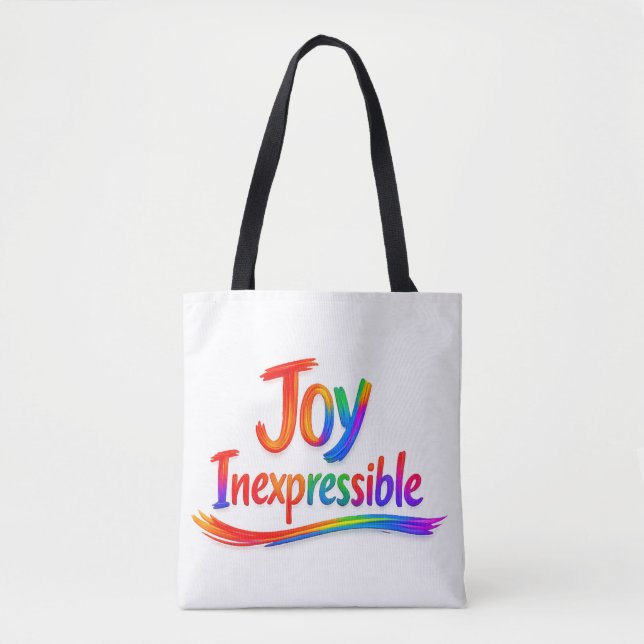 JOY INEXPRESSIBLE - 1 Peter 1:8 Tote Bag (Front)