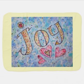 Joy Inspirational Word Art Soft Baby Blanket