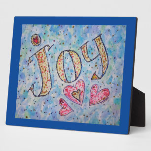 Joy Inspirational Word Painting Poem Plaque