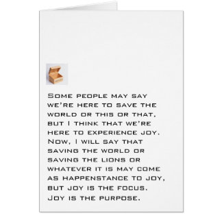 Joy Is The Purpose Cards