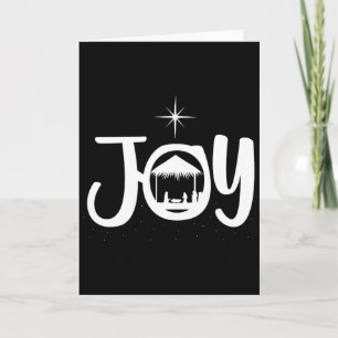 Joy Jesus Nativity Scene Cool Christmas Apparel Card