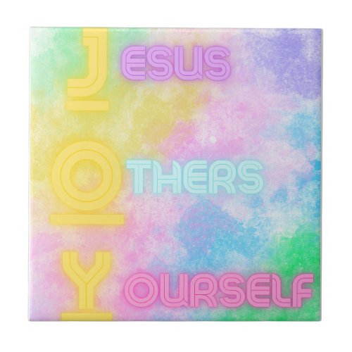 Joy Jesus Others Yourself  Ceramic Tile