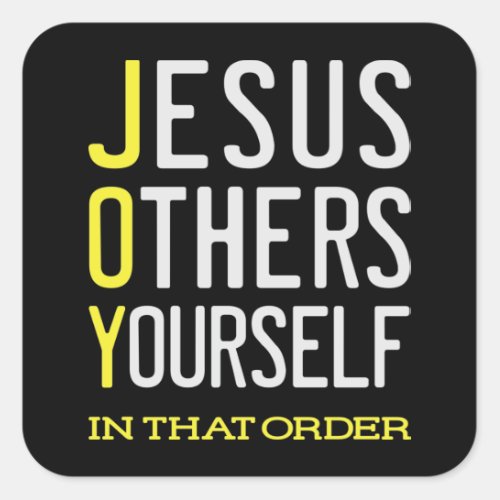 JOY _ Jesus Others Yourself _ Christian Stickers