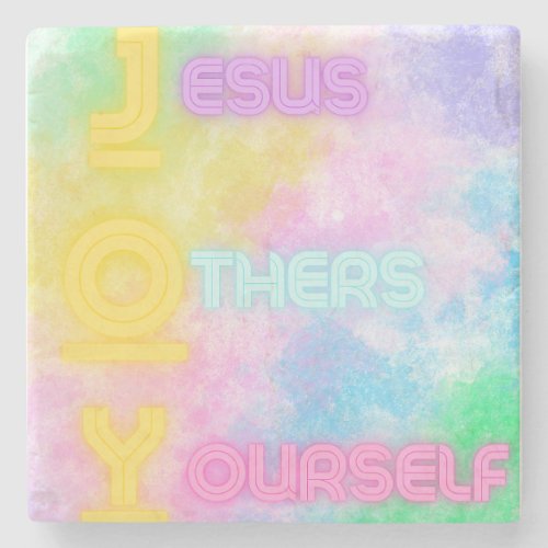Joy Jesus Others Yourself  Stone Coaster
