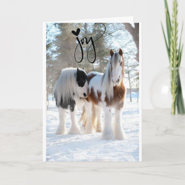 JOY JOY JOY AND WONDERFUL TIME OF THE YEAR HOLIDAY CARD (Front)