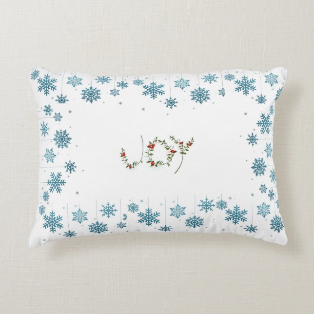 **JOY JOY JOY** FOR CHRISTMAS ACCENT PILLOW (Front)