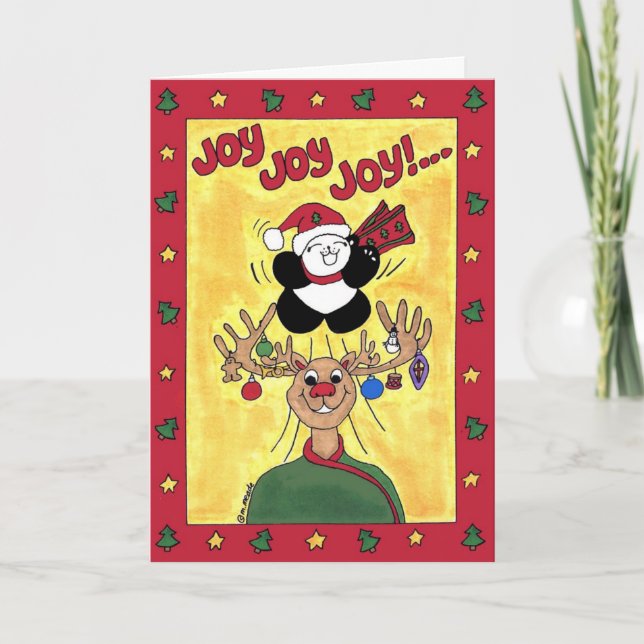 Joy, Joy, Joy to the World Holiday Card (Front)