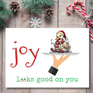 Joy Looks Good on You Grumpy Duck Christmas Holiday Card