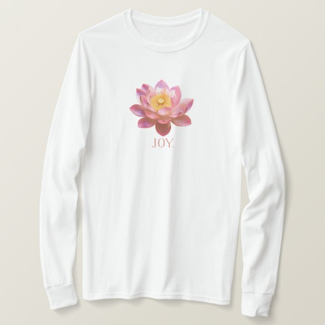 Joy Lotus tee shirt. (Design Front)
