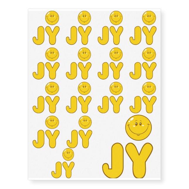 Joy Love and Smile Temporary Tattoos (Front)