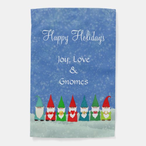Joy Love  Christmas Gnomes Garden Flag
