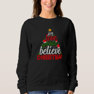 Joy Love Peace Believe Christmas Santa PJ Costume Sweatshirt