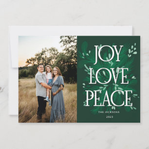 Joy Love Peace Christmas Card